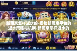 新葡京怎样返水的-揭秘新葡京平台的返水策略与机制-新葡京怎样返水的