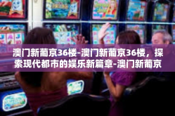 澳门新葡京36楼-澳门新葡京36楼，探索现代都市的娱乐新篇章-澳门新葡京36楼