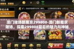 澳门赌场新葡京299808-澳门新葡京赌场，探索299808背后的魅力与神秘-澳门赌场新葡京299808