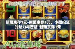 新葡京存1元-新葡京存1元，小额投资的魅力与智慧-新葡京存1元