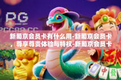 新葡京会员卡有什么用-新葡京会员卡，尊享尊贵体验与特权-新葡京会员卡有什么用