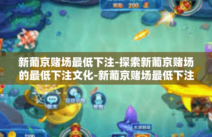 新葡京赌场最低下注-探索新葡京赌场的最低下注文化-新葡京赌场最低下注