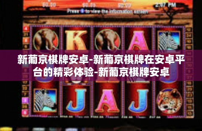 新葡京棋牌安卓-新葡京棋牌在安卓平台的精彩体验-新葡京棋牌安卓