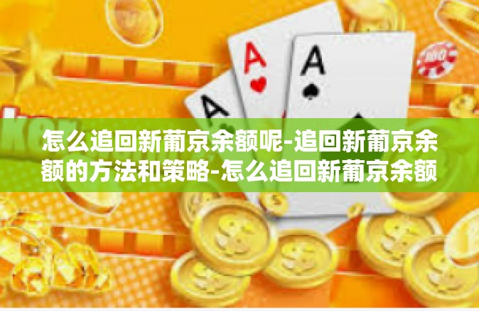 怎么追回新葡京余额呢-追回新葡京余额的方法和策略-怎么追回新葡京余额呢