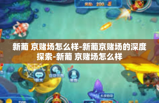 新葡 京赌场怎么样-新葡京赌场的深度探索-新葡 京赌场怎么样