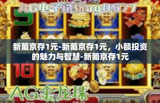 新葡京存1元-新葡京存1元，小额投资的魅力与智慧-新葡京存1元
